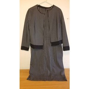 Set of B&W BR Dress 16 & THE LIMITED Jacket 14W
